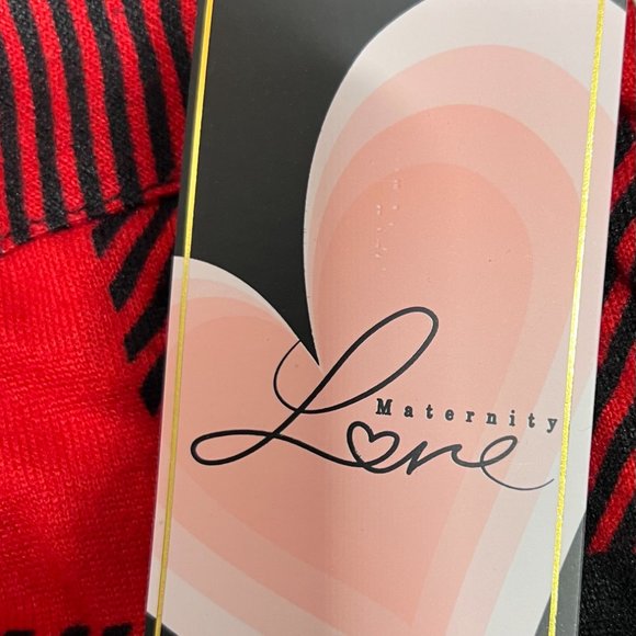 Maternity Love Womens Red Black Plaid Long Sleeve Soft Button-Up Shirt Size M - Picture 10 of 13